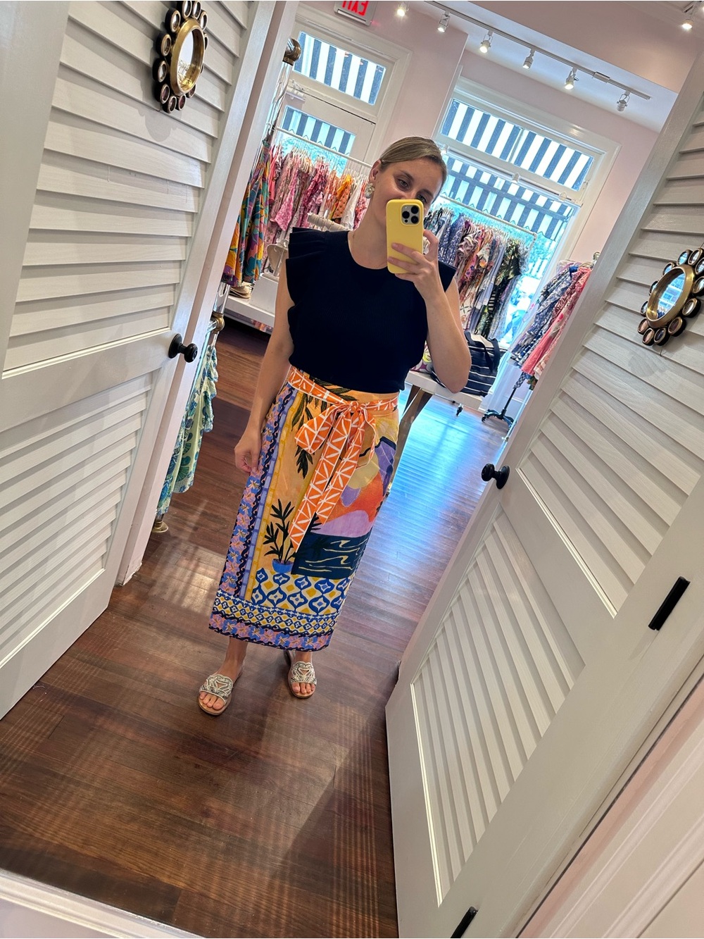 Marie Oliver Luna Wrap Midi Skirt - Multicolor